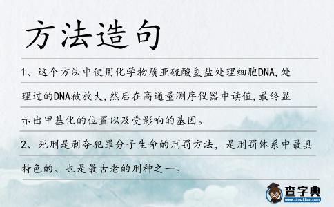 方法造句