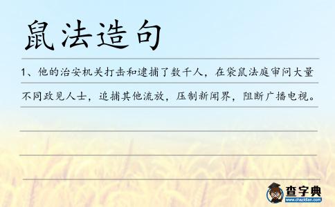 鼠法造句