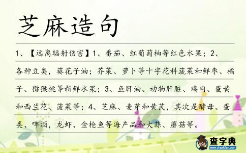 芝麻造句