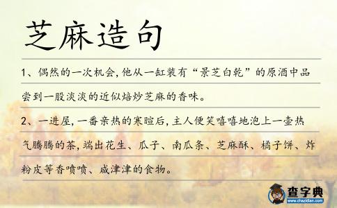 芝麻造句