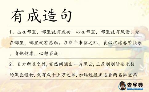 有成造句
