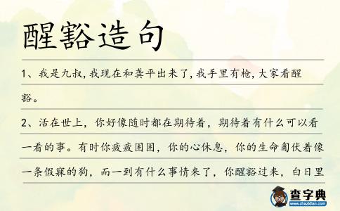 醒豁造句