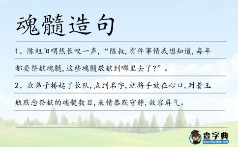 魂髓造句