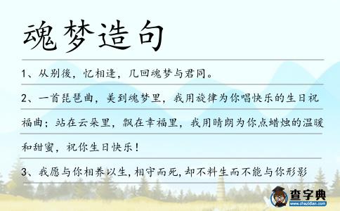 魂夢造句