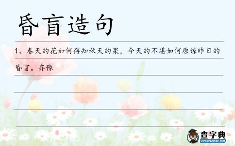 昏盲造句
