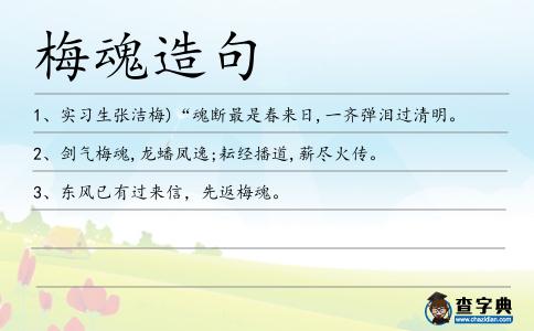 梅魂造句