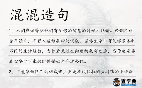 混混造句