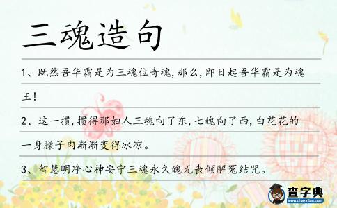 三魂造句