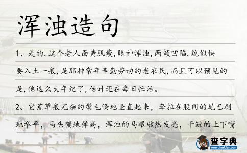 渾濁造句