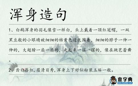 渾身造句