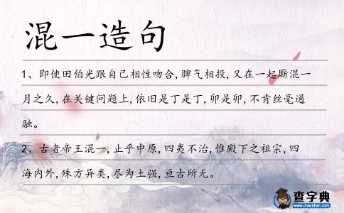 混一造句