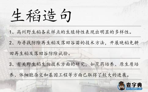 生稻造句