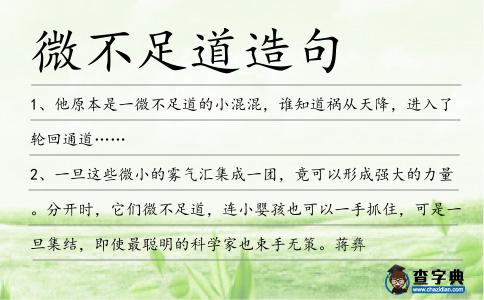 微不足道造句