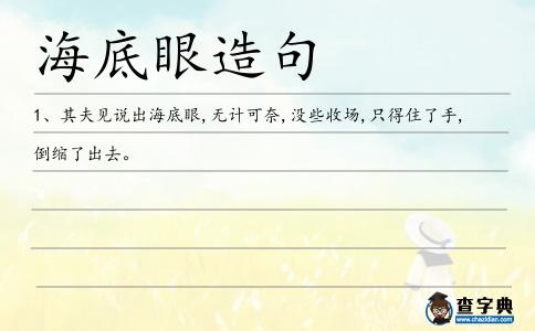 海底眼造句