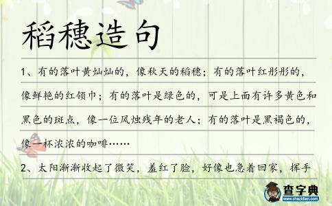 稻穗造句