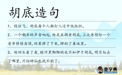 胡底造句