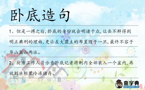 臥底造句