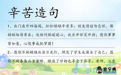 辛苦造句