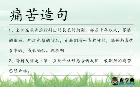痛苦造句