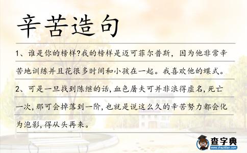 辛苦造句
