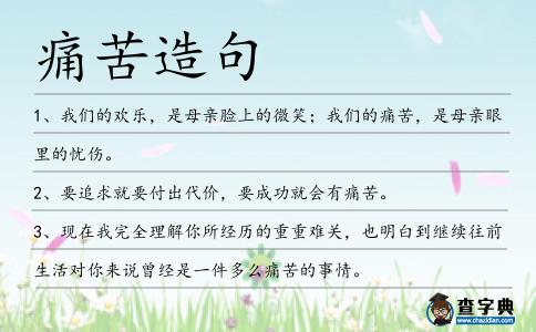 痛苦造句