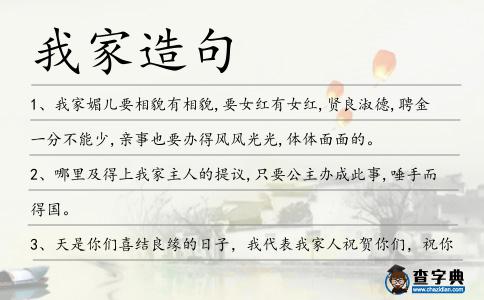 我家造句