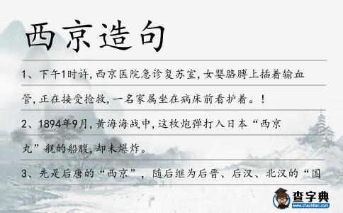 西京造句