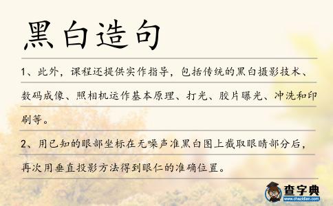 黑白造句