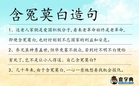 含冤莫白造句