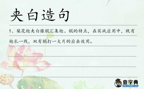夾白造句