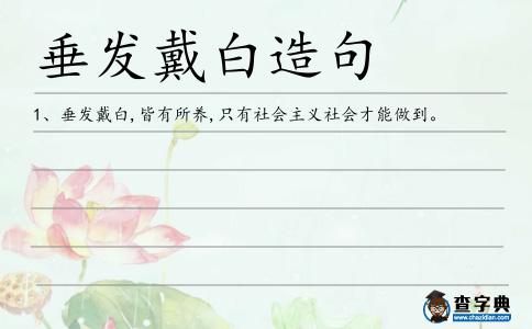 垂發戴白造句