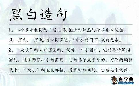 黑白造句