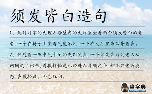 須發皆白造句