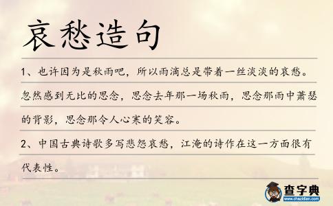 哀愁造句