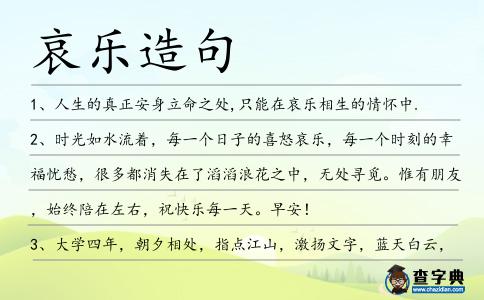 哀樂造句