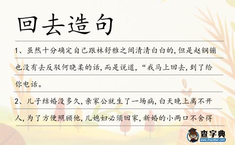 回去造句