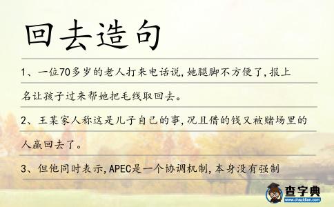 回去造句