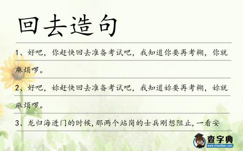回去造句