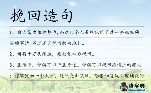 挽回造句