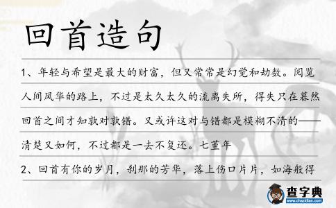 回首造句