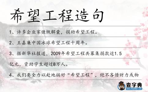 希望工程造句