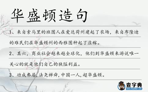 華盛頓造句