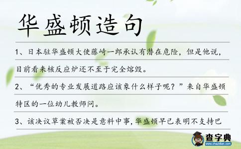 華盛頓造句