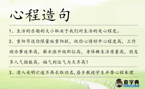心程造句