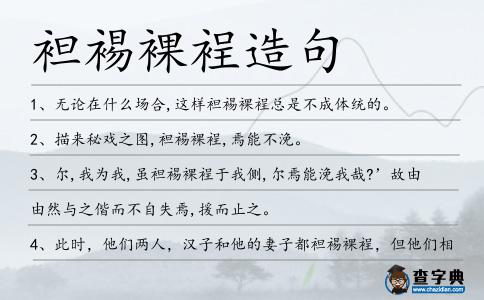 袒裼裸裎造句