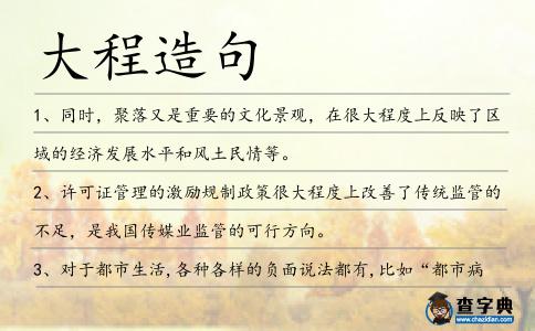 大程造句