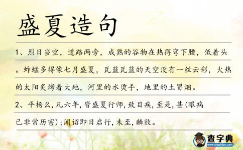 盛夏造句