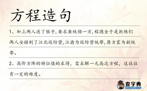 方程造句