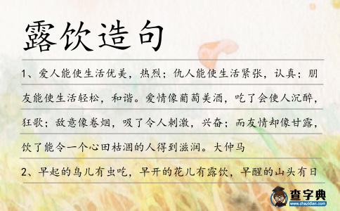 露飲造句