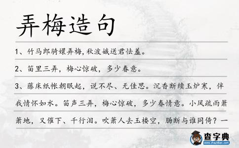 弄梅造句